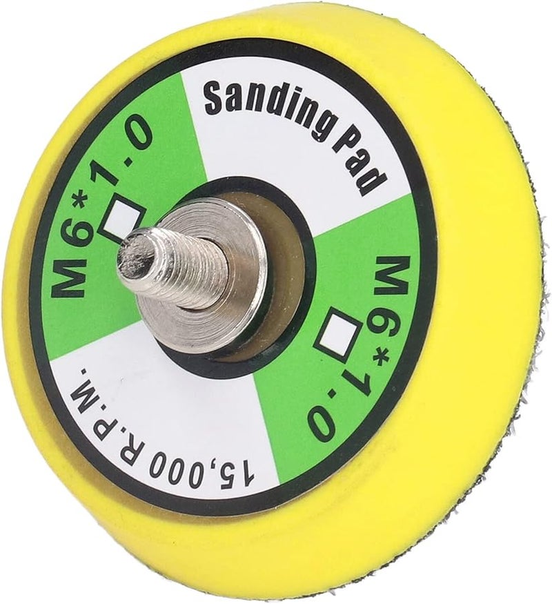 وسادة دعم ساندر الهواء العالمي حجم 2 للسنفرة والتلميع والتلميع متينة باللون الأصفر - Image 3