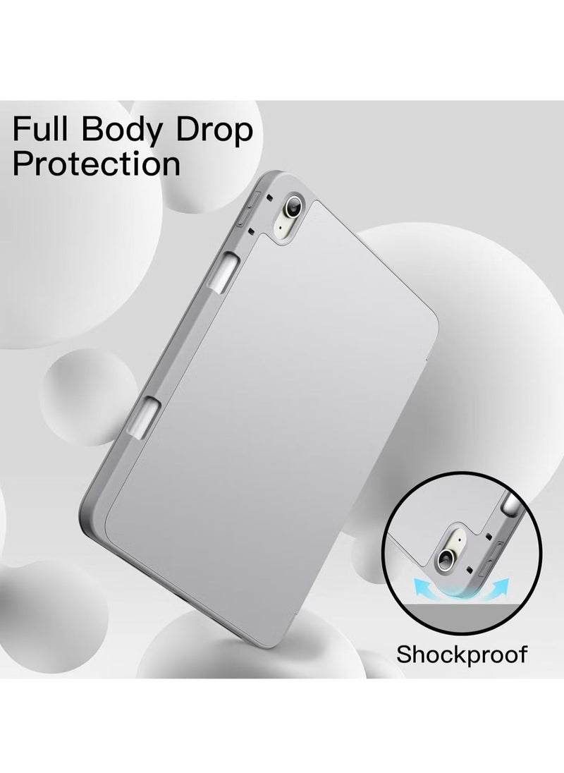 TIGER iPad Air 11-inch M2 2024 6th Generation Case with Pencil Holder, Silicone Magnetic Cover, Slim Tablet Protection for iPad Air 11-inch M2 6th Generation - Image 3