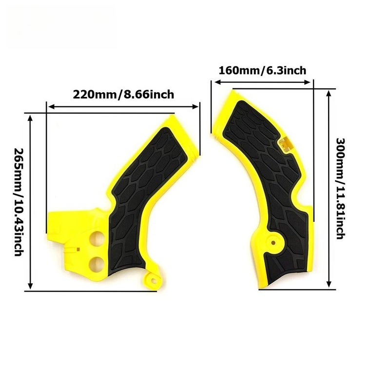 Yellow Black Motorcycle X Grip Frame Protector Cover Fit Suzuki Rmz250 2010 2018 Plastic Shell Durable Grips - Image 2