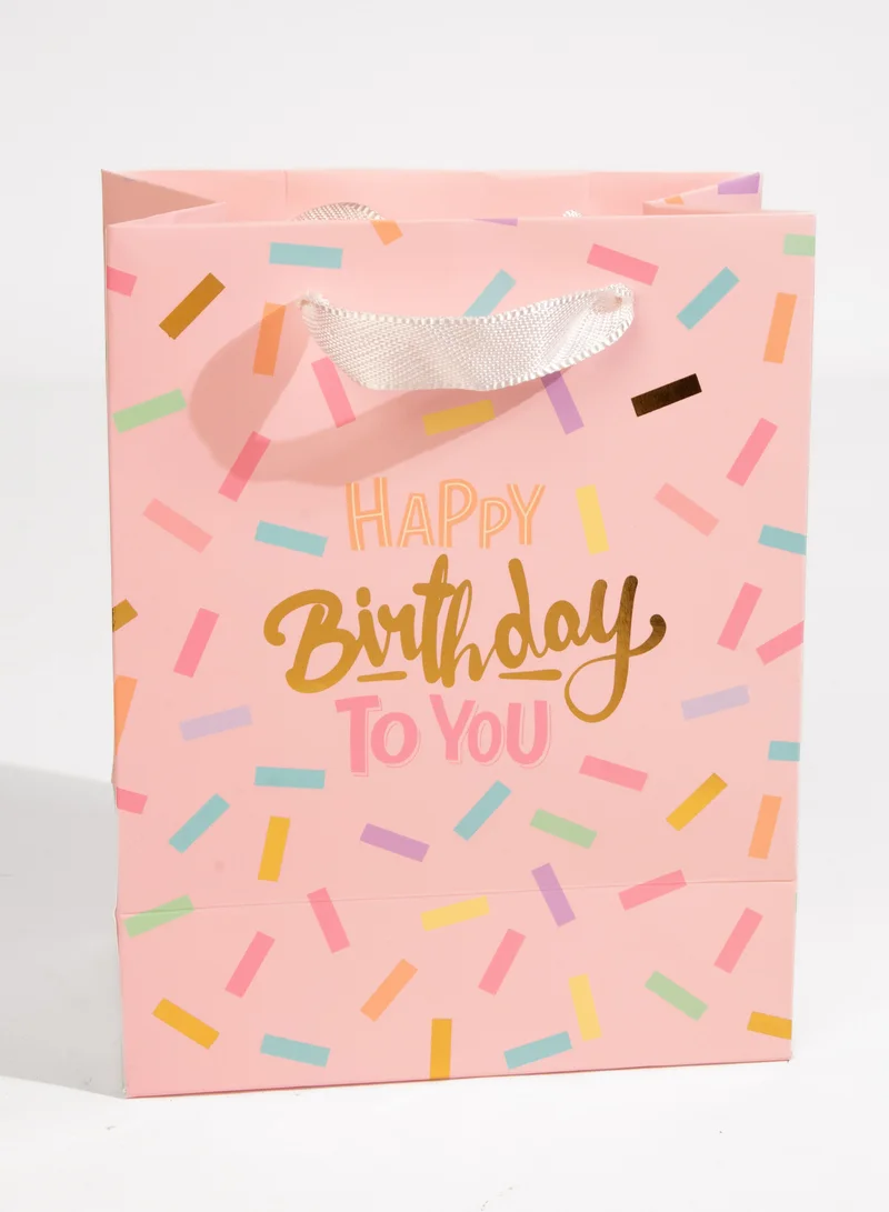 Share the Love Happy Birthday, Pink, Medium Gift Bag