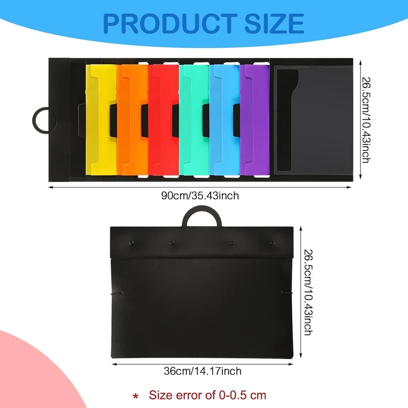 Excefore 2 Pcs Wall File Organizer, Hanging Folders Wall Storage And Classroom Organization With 6 Removable Poly Hanging File Organizers For Wall, Classroom, School, Home Office - Image 2