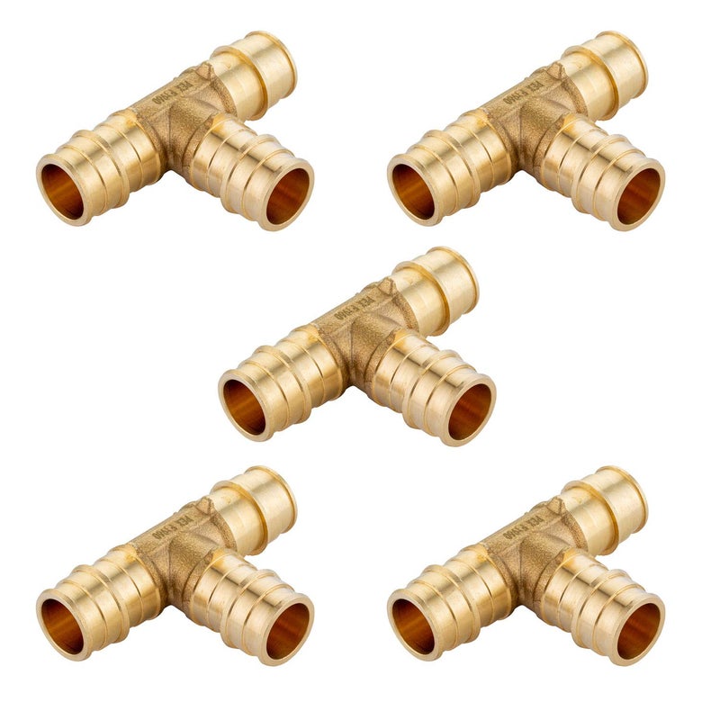 Pack of 5 EFIELD Pex A Expansion Fitting 34x 34x 34 Tee ONLY For PexA Tubing Connection ASTM F1960PEX19600435PCS