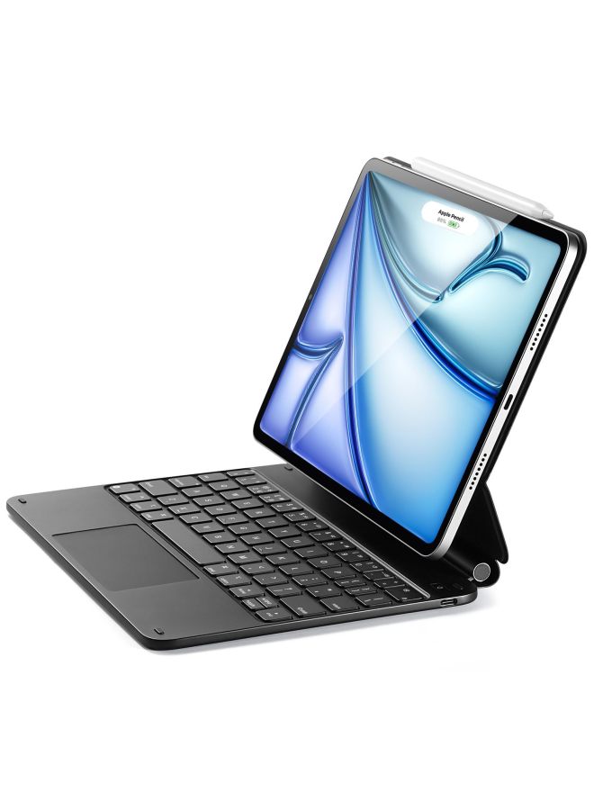 لجيل IPad10 لوحة المفاتيح السحرية المغناطيسية A16 غطاء حماية مغناطيسي Air10.9 بوصة غطاء حماية لمس بلوتوث - اللون: أسود-نوع المنتج: iPadPro11(2024) - Image 1