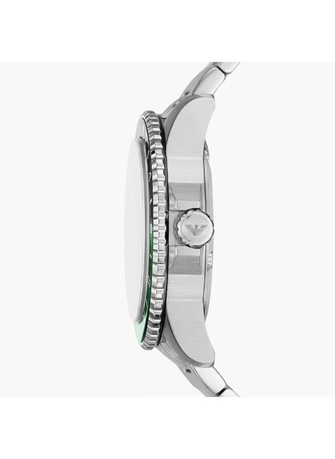 armani Armani Men's GMT Dual Time Silver Stainless Steel Bracelet Watch (Model: AR11589)  - Image 2