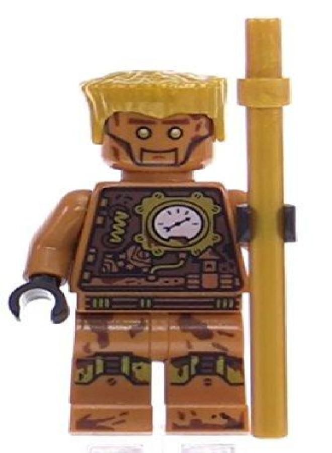 LEGO Ninjago: Echo Zane Minifigure Nindroid with Gold Staff (70594)