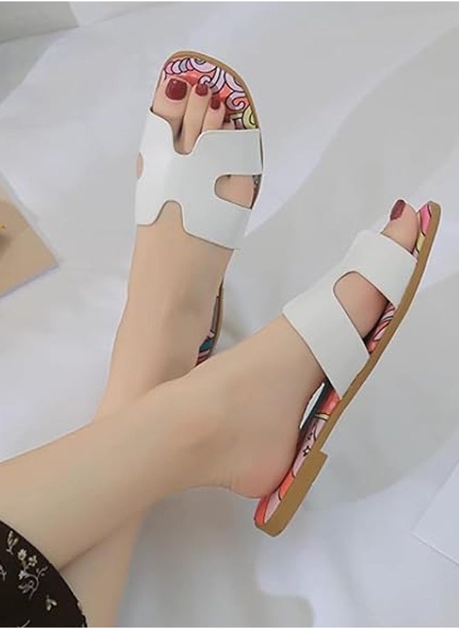Ladies Fashion Summer Bow Slippers Outdoor or Indoor Flat Beach Sandals