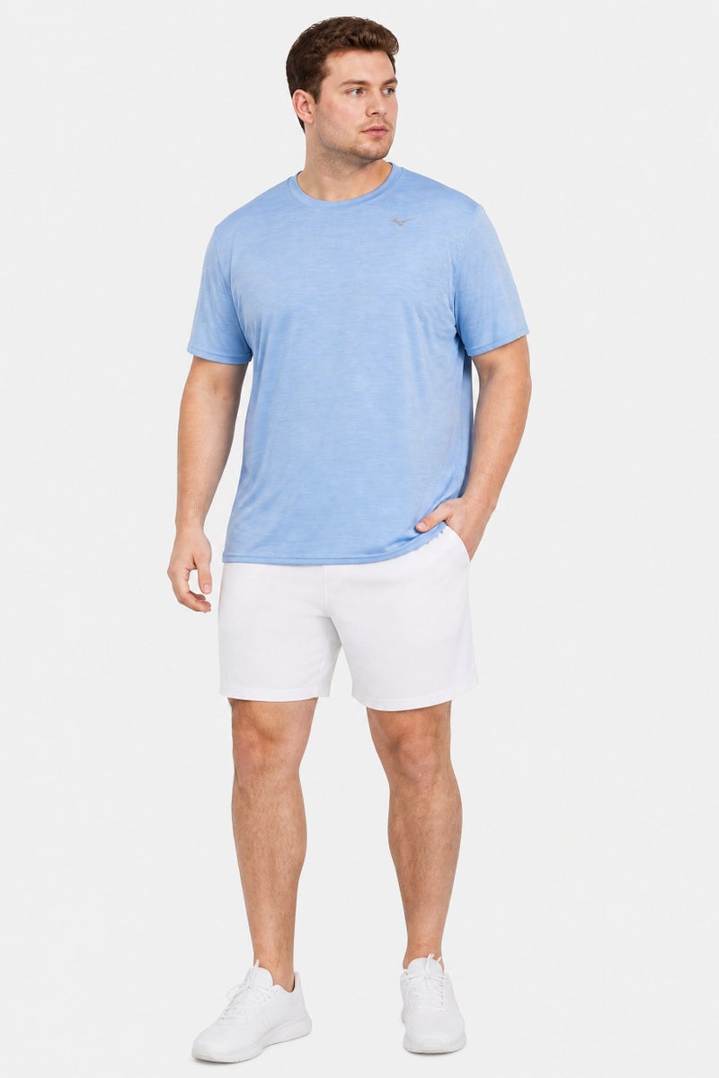 Mizuno Men Sportswear Fit Short Sleeve Training T-Shirt, Light Blue - Image 2