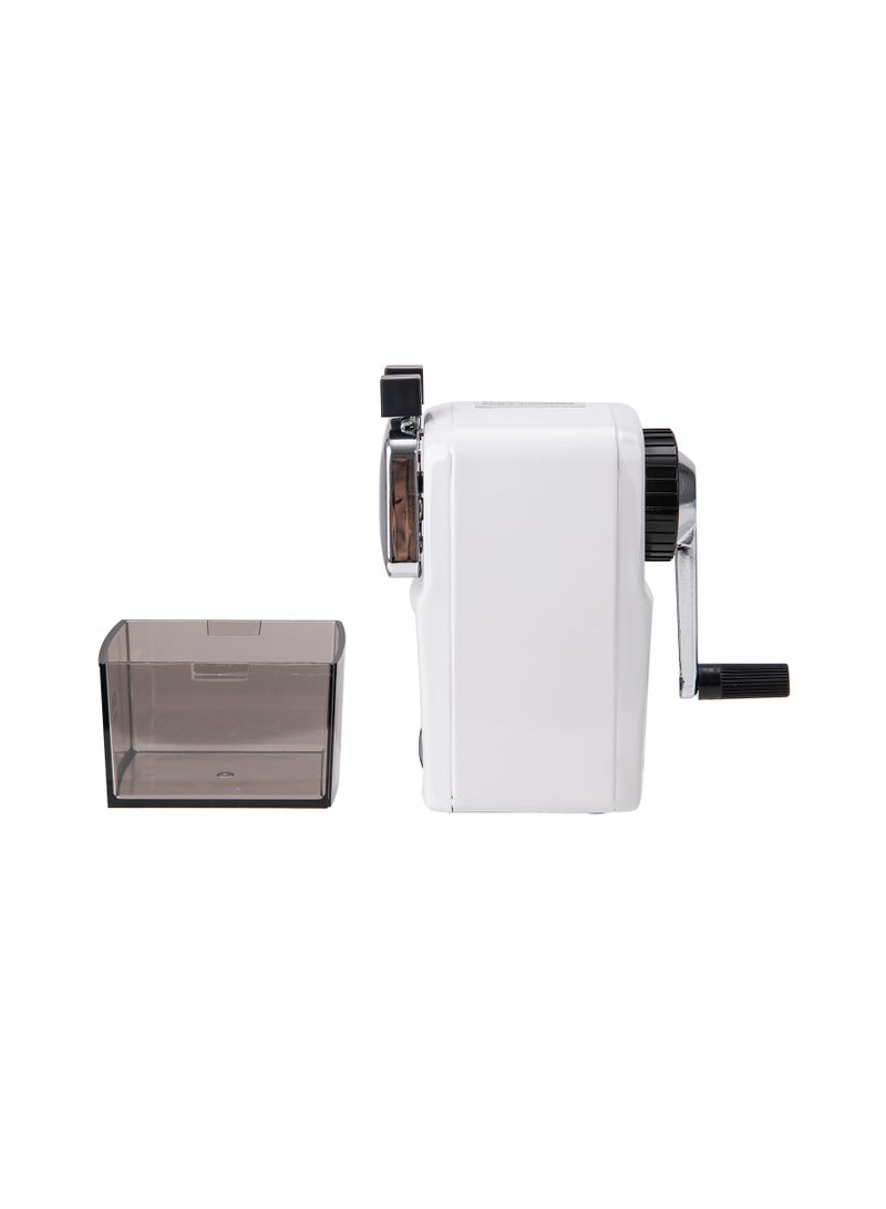 Deli E0620B Rotary Pencil Sharpener 1 piece, Heavy Duty Manual Sharpener with Adjustable Tip Thickness, Anti-Slip Base, for School, Office & Artists - Image 4