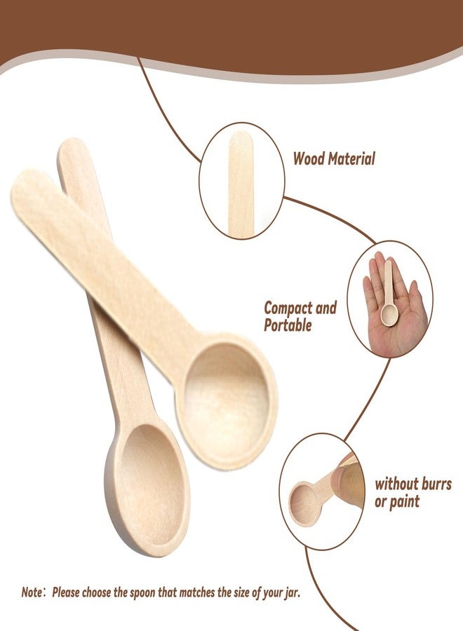 SENONAPO 120 Sets 3 Inch Mini Wooden Spoons with 120 Pcs Tags and 2 roll of Twine Rope Spice Jars Wood Spoons Disposable Small Spoons Wooden Spoons Honey Sugar Cooking Oil Tea Coffee Kitchen - Image 3