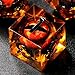 FONVGOGO Dragon Eye Dungeons and Dragons Dice Liquid Core Dice Set D and D Sharp Edge Resin Dice Polyhedral Beholders Ttrpg Die Role Playing RPG Brown Black - Image 2