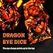 FONVGOGO Dragon Eye Dungeons and Dragons Dice Liquid Core Dice Set D and D Sharp Edge Resin Dice Polyhedral Beholders Ttrpg Die Role Playing RPG Brown Black - Image 4