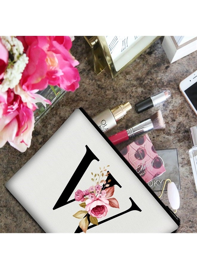 Vavabox A-Z Personalized Makeup Bag,Birthday Gifts for Women Mom,Gifts for Best Friend,Bride Bridesmaid Cosmetic bag (W) - Image 3