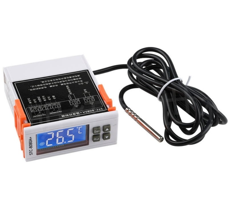 Digital Temperature Controller: 110-220V, High Accuracy Wide Measuring Range - Stable Performance Long Time Use, Large Clear Display Thermostat for Commercial Refrigerators Freezers Cold Storage - Image 2