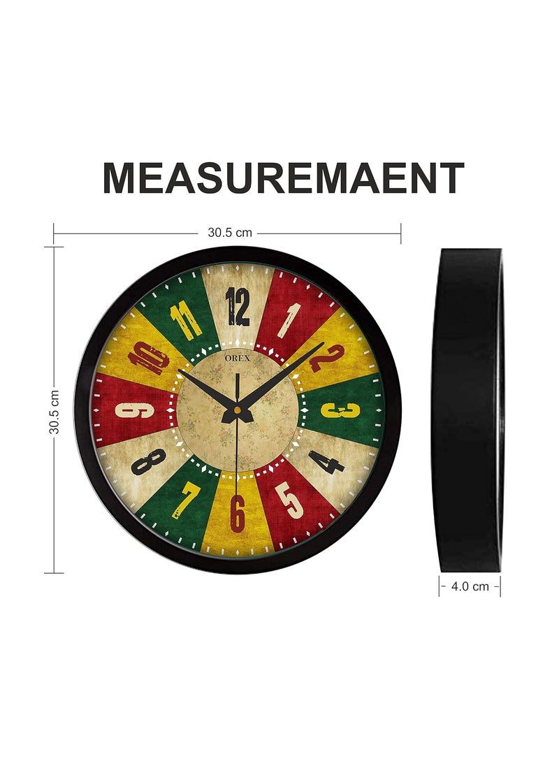 OREX - OREX Stylish Colourful Clock for Home | Bedroom | Livingroom | Office | Kitchen - OC-027 - Image 1