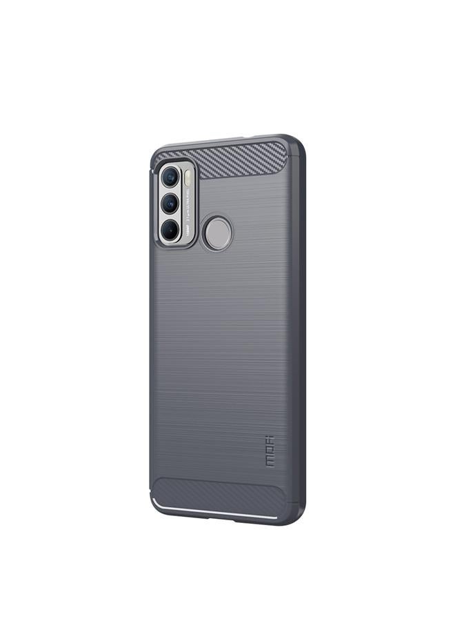 Case For Motorola G60 / G40 Fusion Gentleness Series Brushed Texture Carbon Fiber Soft TPU Case