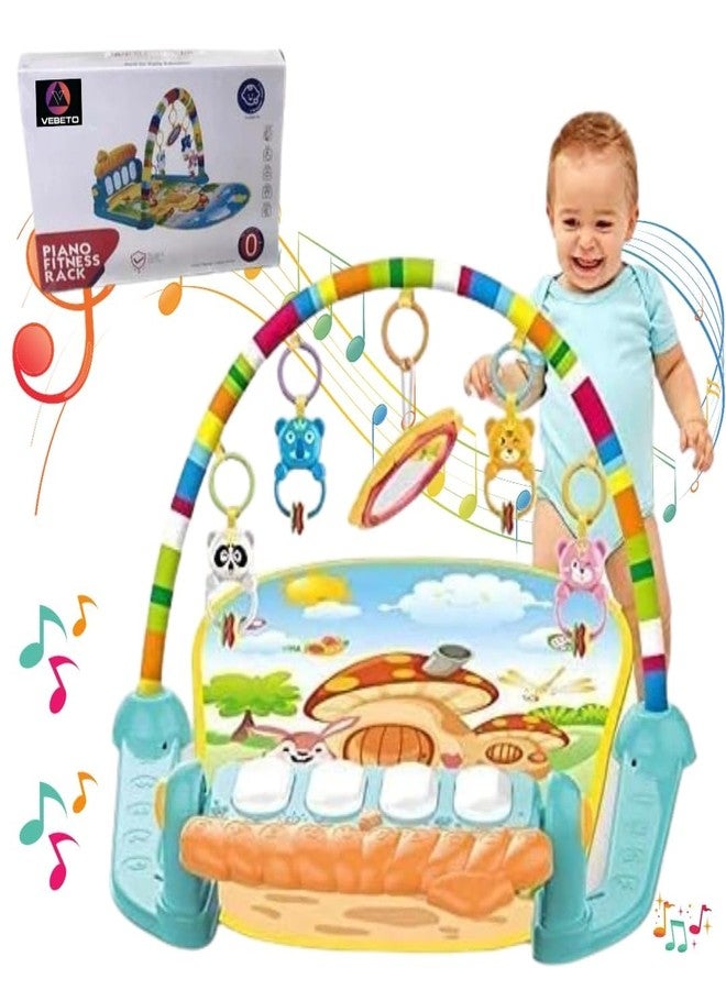 HARKASH Play Gym for Babies 0 to 12 Months Musical Piano Keyboard Activity Play Mat for Kids Newborn Fitness Rack Hanging Rattles Lights Tunes Music for Baby Boys Girls - Image 5