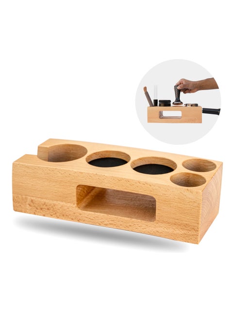 Coffee Tamper Holder 51/54mm Wooden Filling Support Base Espresso Tamper Mat Station Filter Stands Barista Coffee Accessories Filter Stand Wooden Filling Base Distributor