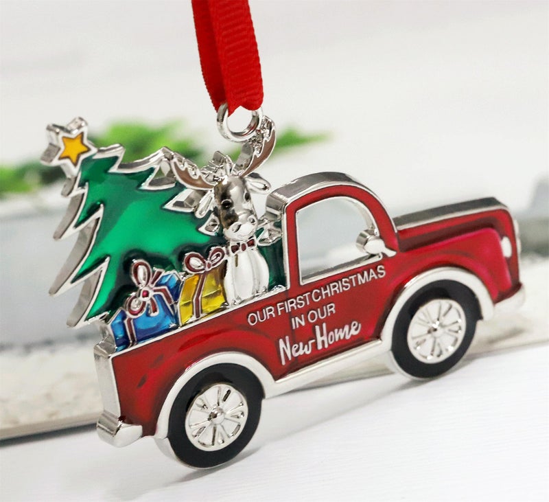 JUPPE Homeowner Gifts  Metal Our First Christmas in Our New Home Ornament 2024  Housewarming Gifts for New House First House Christmas Tree Decor Gifts (New Home-2024) - Image 4