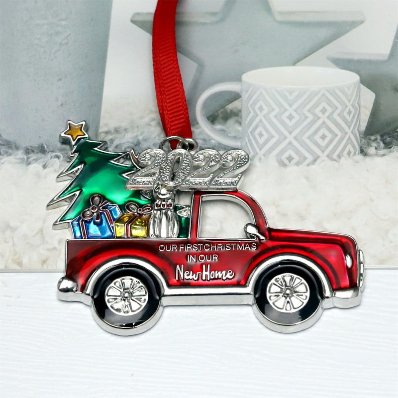 JUPPE Homeowner Gifts  Metal Our First Christmas in Our New Home Ornament 2024  Housewarming Gifts for New House First House Christmas Tree Decor Gifts (New Home-2024) - Image 3