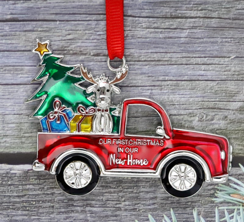JUPPE Homeowner Gifts  Metal Our First Christmas in Our New Home Ornament 2024  Housewarming Gifts for New House First House Christmas Tree Decor Gifts (New Home-2024) - Image 2
