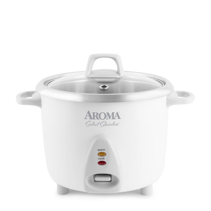 Aroma Housewares Select Stainless Rice Cooker & Warmer with Uncoated Inner Pot, 14-Cup(cooked) / 3Qt, ARC-757SG - Image 1