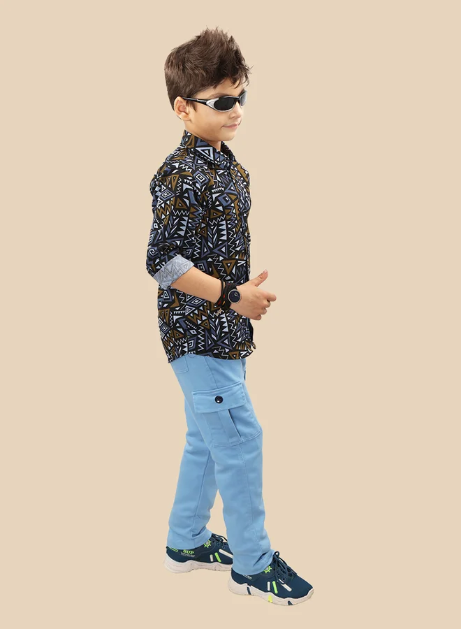 Ts Trends Ts Trends Printed Buttoned Shirt and Pant Set