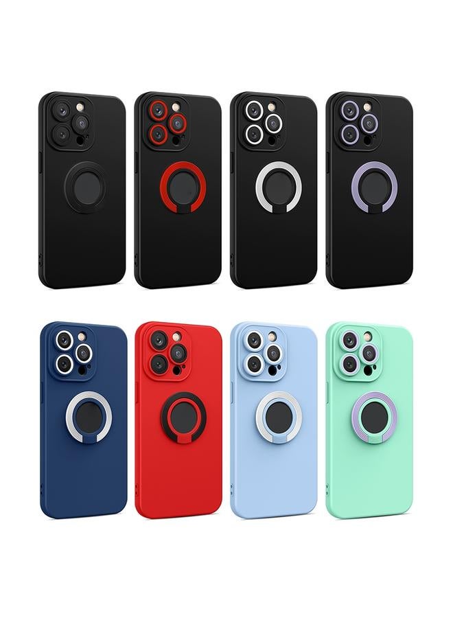 اس-توب جراب لهاتف iPhone 13 بلون متباين من مادة TPU مع حامل - Image 2