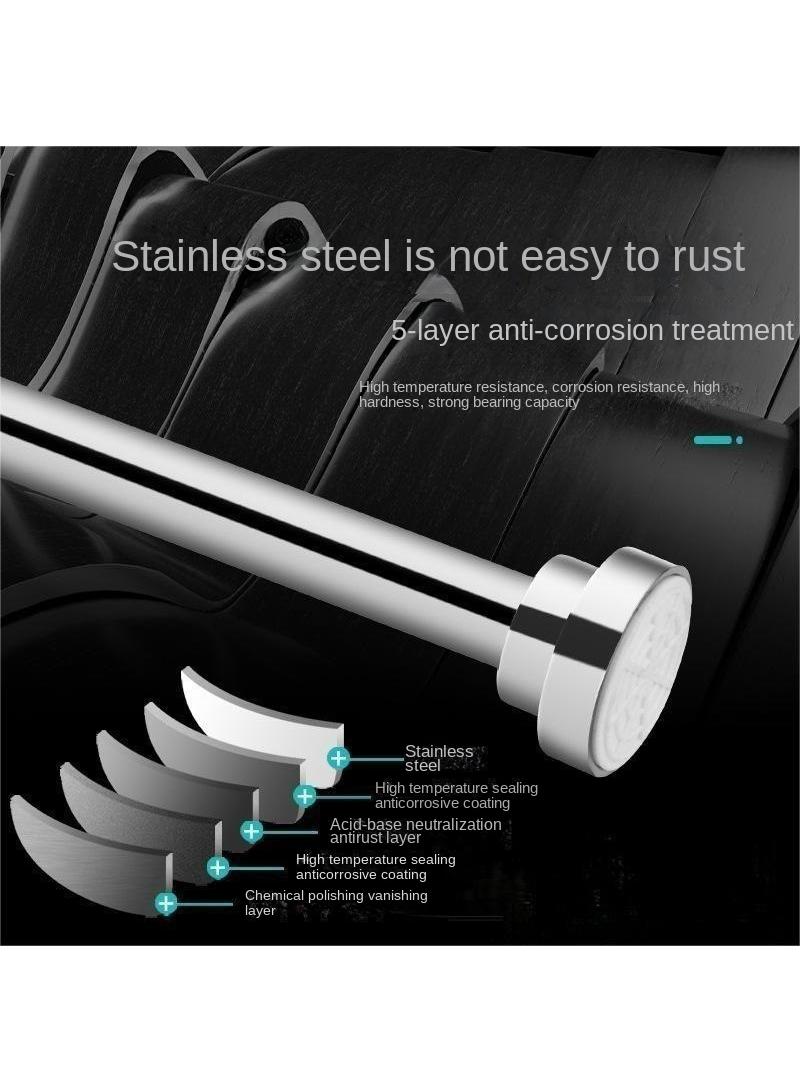 Bluejw Stainless Steel Spring Perforated Shower Curtain Rod Telescopic Rod Curtain Hanging Rod 100cm - Image 4