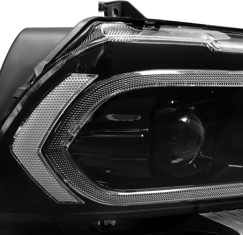 HECASA Headlights Assembly for 2011-2014 Dodge Charger with LED DRL and Sequential Turn Signal - Image 5