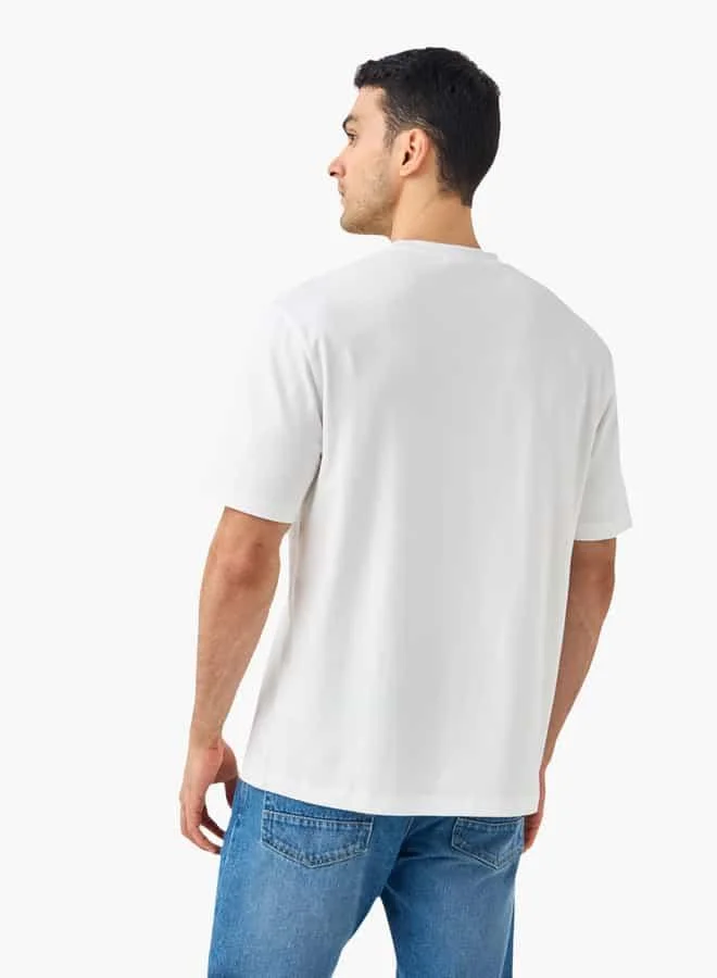 Emperor Emperor Logo Print Round Neck T-shirt with Short Sleeves