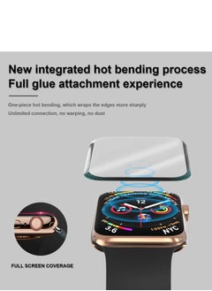HEXABEX 2pc Pack Apple Watch SE 44mm Screen Protector, Full Cover 3D Screen Protector for Apple Watch SE/6/5/4 44MM Black/Clear  - Image 5
