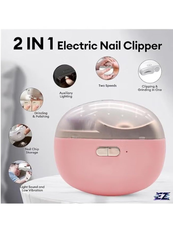 ELTRAZONE Electric Automatic Nail Clipper – Rechargeable, Fast & Safe Nail Trimmer for Adults & Kids, Easy-to-Use, Precise, Ergonomic Design, Safe Nail Cutting Tool for Home, Manicure & Pedicure - Image 2