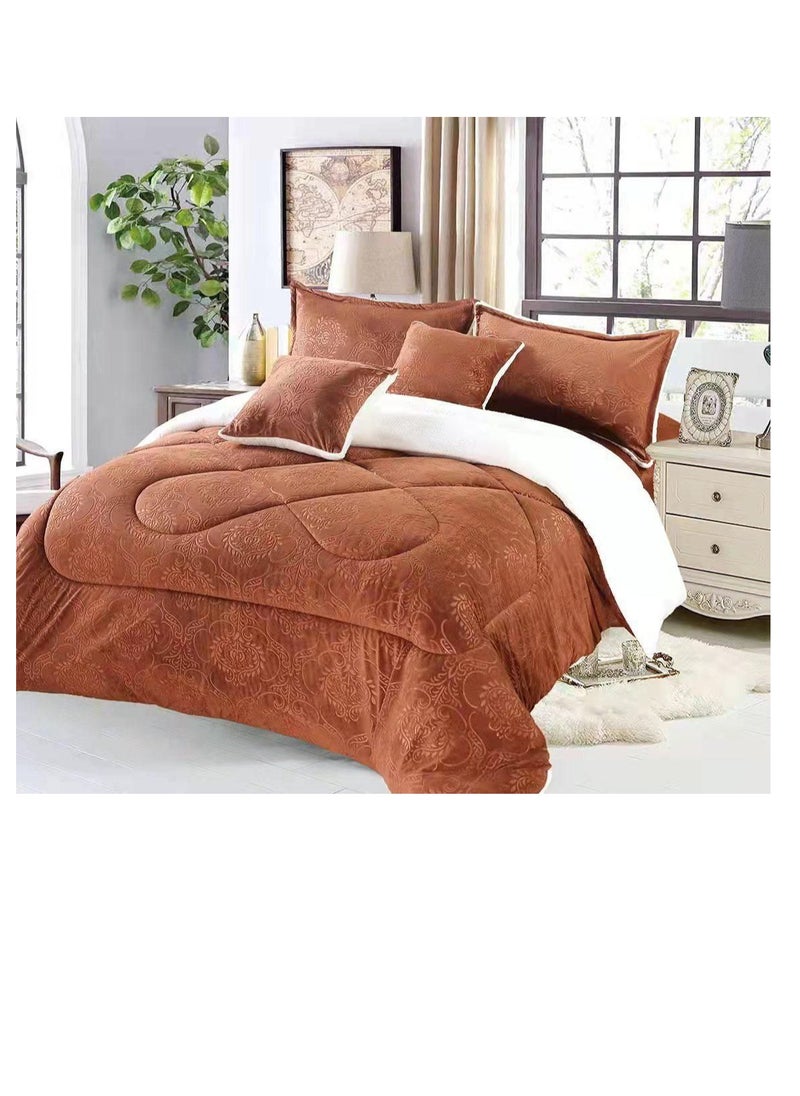 BAIG Wellsoft Silicone Filled Quilt King Size grizzled Fabric Cotton Bedroom Textile Home 220 240cm 
