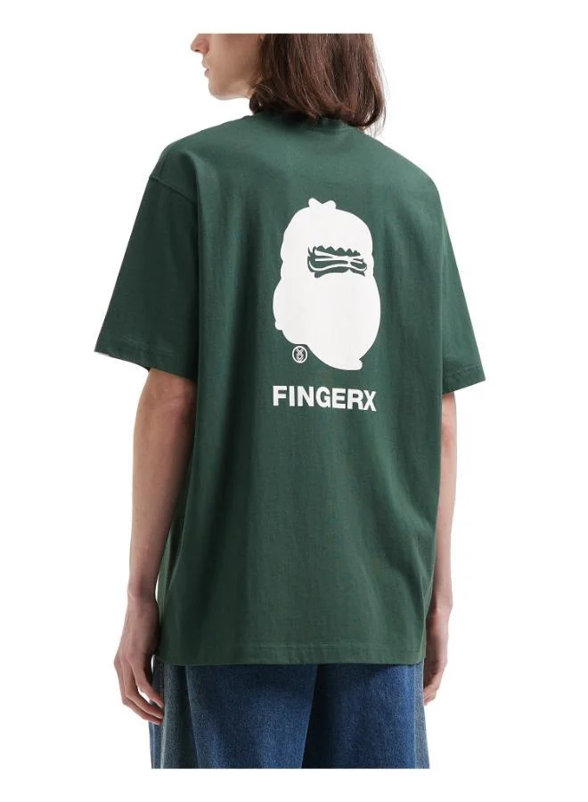 فينجركروكس تيشيرت بطبعة شعار خلفي من سلسلة بيج فوت