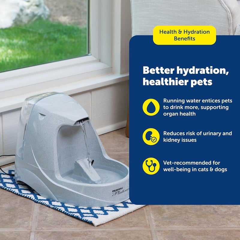 PetSafe 3 Liters Drinkwell Platinum Pet Fountain for Cats and Dogs - Image 5