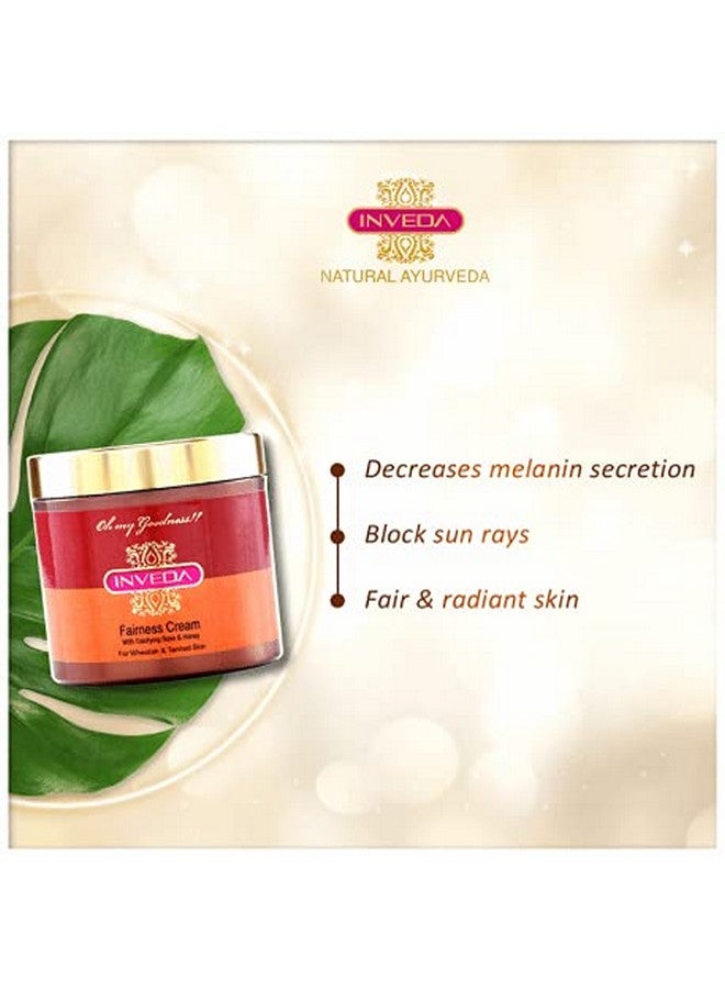Inveda Fairness Cream Remove Dullness Uneven Tone With Rose And Honey Extracts For Fair Smooth And Hydrated Face 100Ml - Image 3
