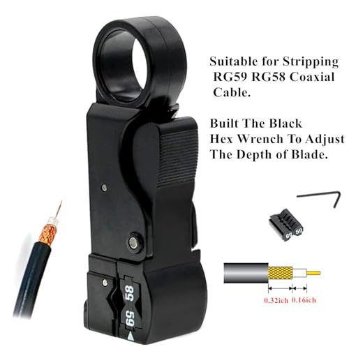 Gaobige Coaxial Cable Tool Kit - BNC Crimp tool for RG58, RG59, RG62, RG174, 20PCS BNC Male Crimp Connectors for RG58 and 10PCS Female to Female Connectors, Heat Shrink Tubing Cable Tester, Stripper - Image 4