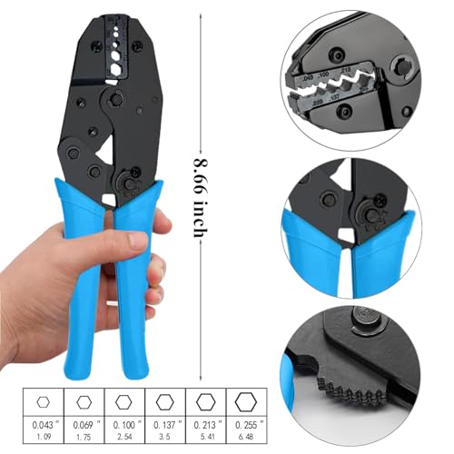 Gaobige Coaxial Cable Tool Kit - BNC Crimp tool for RG58, RG59, RG62, RG174, 20PCS BNC Male Crimp Connectors for RG58 and 10PCS Female to Female Connectors, Heat Shrink Tubing Cable Tester, Stripper - Image 2