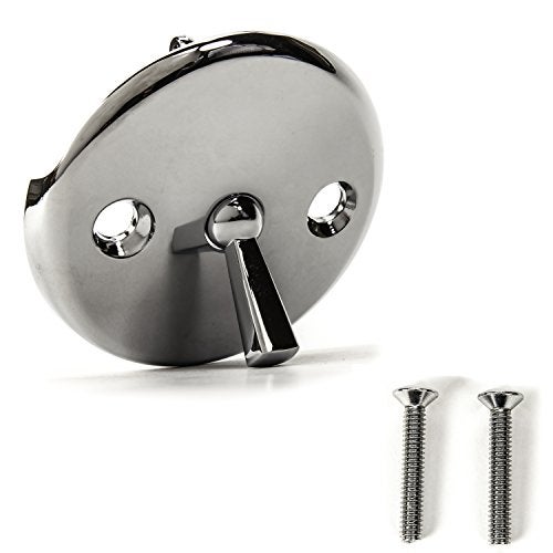 PermaFLOW PF WaterWorks PF0960-CHBath Tub/Bathtub Drain Trip Lever Overflow Face Plate with Matching Screw for Waste and OverflowChrome - Image 1