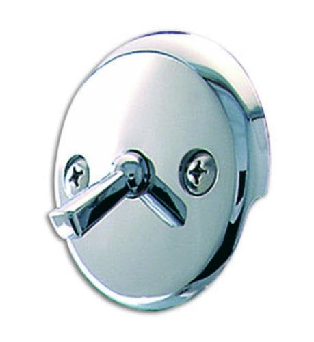 PermaFLOW PF WaterWorks PF0960-CHBath Tub/Bathtub Drain Trip Lever Overflow Face Plate with Matching Screw for Waste and OverflowChrome - Image 2