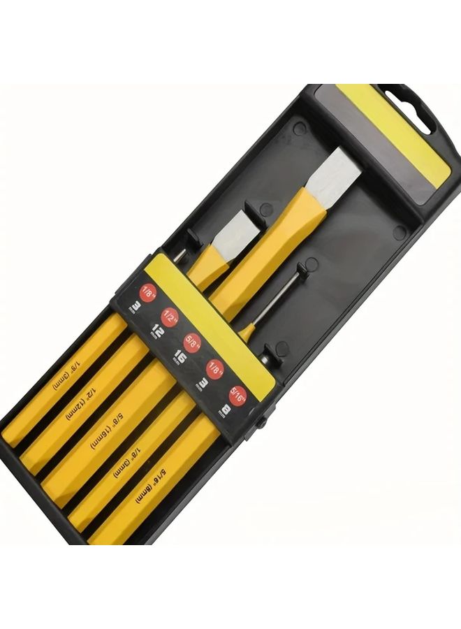 3 Piece Metal Chisel Set With Hammer For Masonry Construction And Demolition Work - Image 5