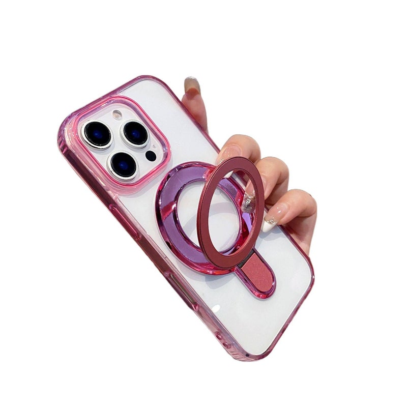 LS Silicone MagSafe Case for iPhone 17 / 17 Air / 17 Pro / 17 Pro Max with Drop Protection and Kickstand plus Shockproof plus Strong Magnetic plus Full Coverage in Black - Image 4