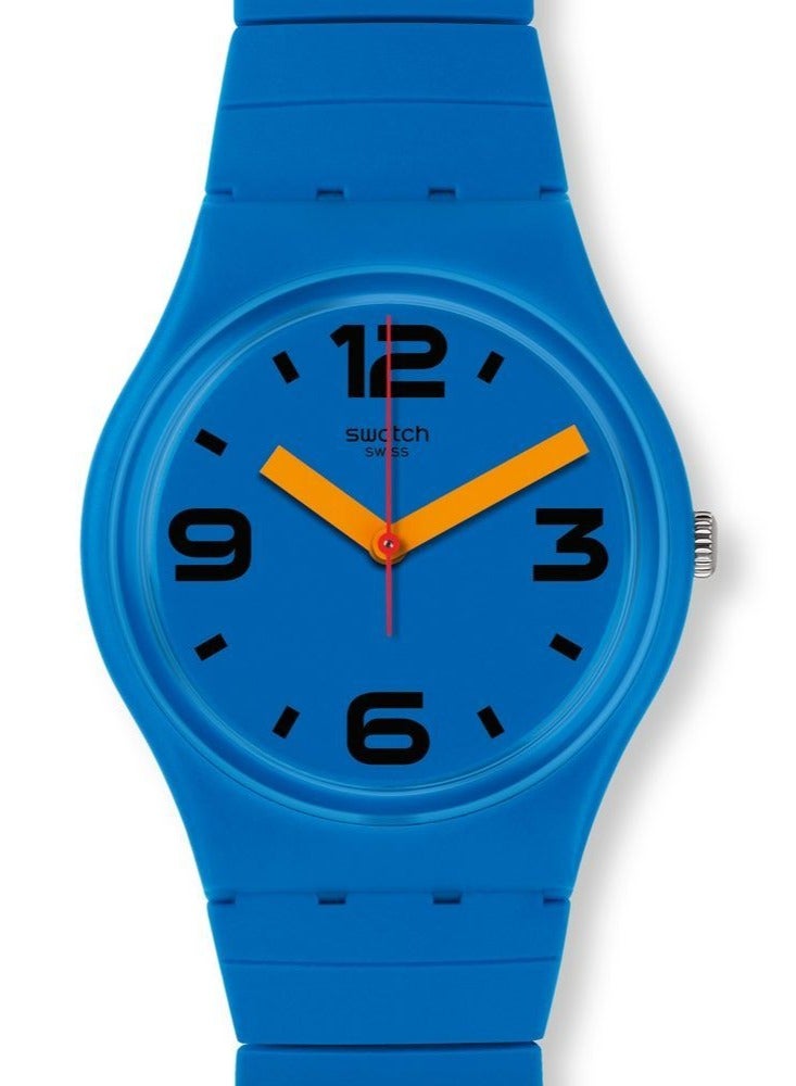 Swatch Unisex Pepeblu Quartz Movement Water Resistant Wrist Watch - 34 Mm - Image 1