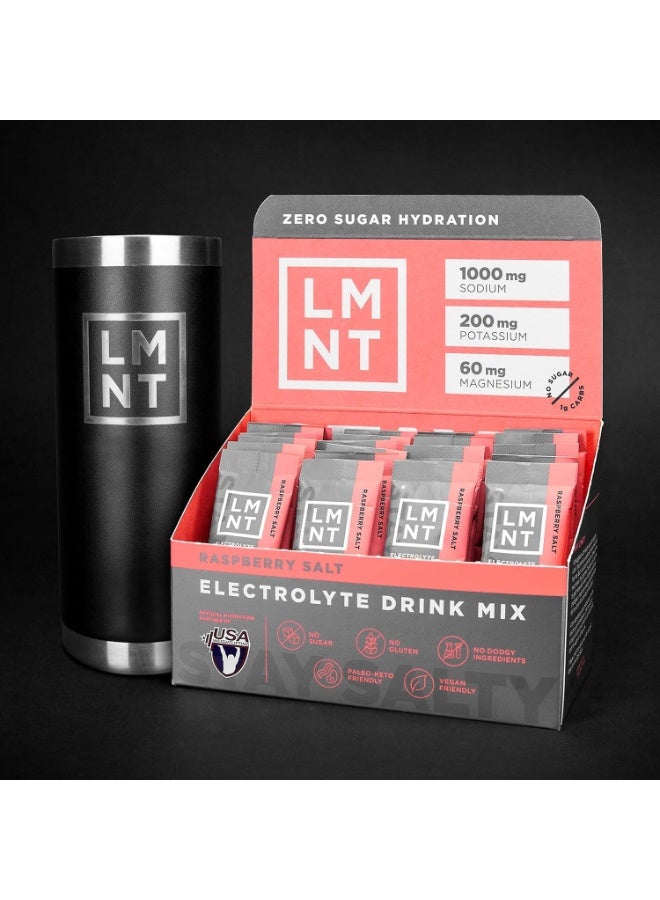 Lmnt Zero Sugar Electrolyte Drink - Raspberry Salt - 30 Count