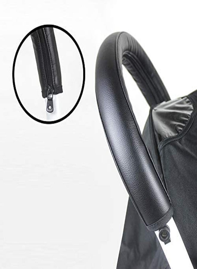 ROMIRUS Handle Sleeve Cover for Babyzen YOYO2 / YOYO+ Strollers, Artificial Leather Black - Image 2