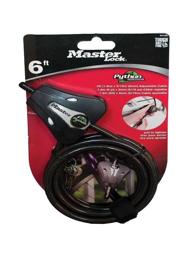 Covert Scouting Cameras, Master Lock Python Trail Camera Security Cable, Black, Length: Adjustable 6-72" (2168) - Image 2