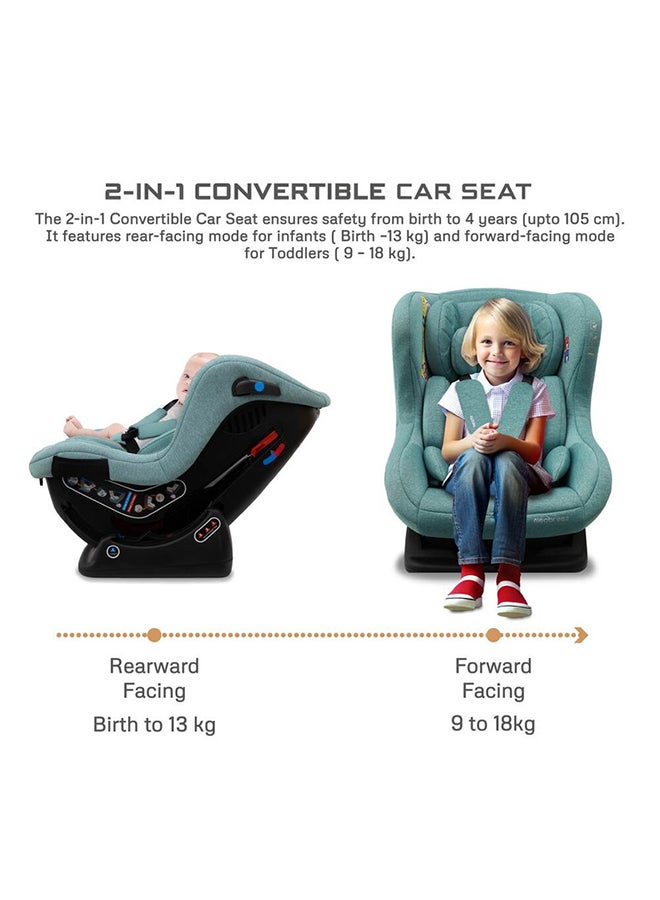 NESTII Infant/Baby/Kids/Toddler Travel 2 In 1 Convertible Car Seat, ECER44, Reducer & Wedge, Forward Facing&Rear Facing,  Slip Stopper, Injection Mold, 4 Level Recline, 0-4Yrs, 18Kg, Group 0+/1, 5 Point Harness
