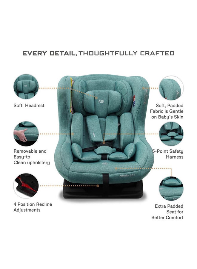 neobreez Nestii Infant/Baby/Kids Travel 2 In1 Convertible Car Seat, Ece R44, Space Saving Car Seat Reducer & Wedge, Forward Facing & Rear Facing, Slip Stopper, Injection Mold, 4 Level Recline (0-4 Years, 18Kg)  - Image 2