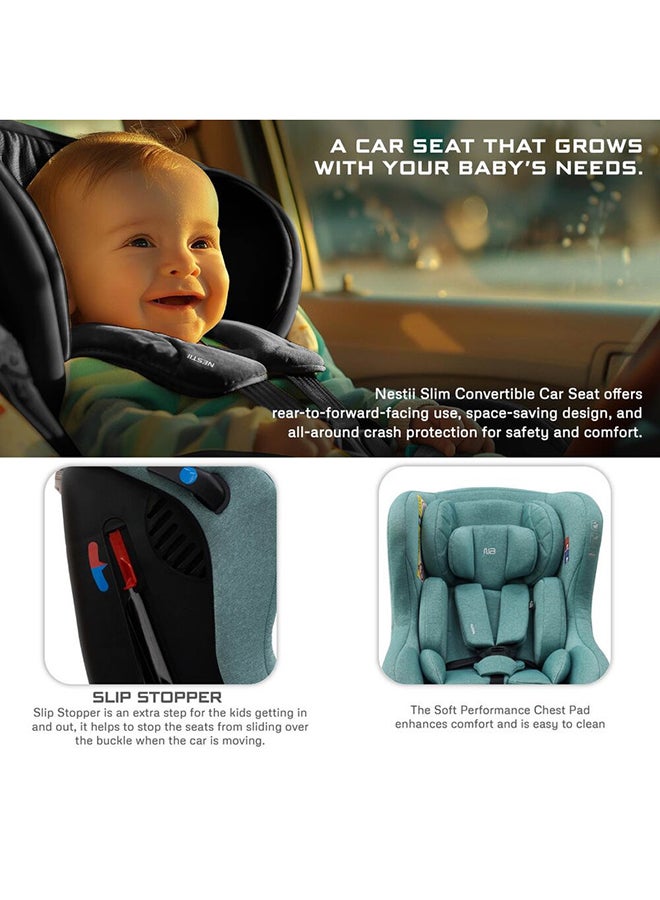 NESTII Infant/Baby/Kids/Toddler Travel 2 In 1 Convertible Car Seat, ECER44, Reducer & Wedge, Forward Facing&Rear Facing,  Slip Stopper, Injection Mold, 4 Level Recline, 0-4Yrs, 18Kg, Group 0+/1, 5 Point Harness