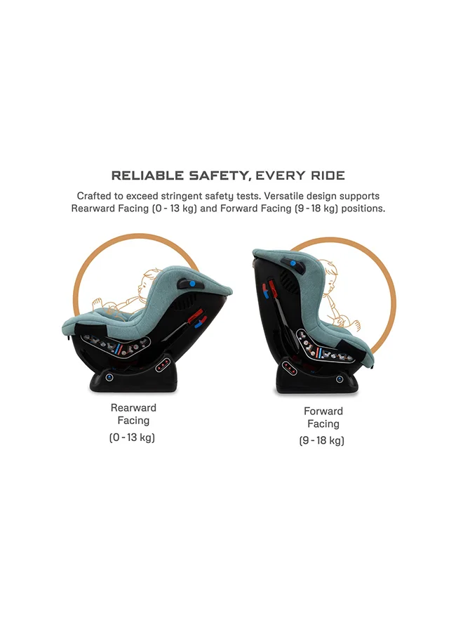 neobreez NESTII Infant/Baby/Kids/Toddler Travel 2 In 1 Convertible Car Seat, ECER44, Reducer & Wedge, Forward Facing&Rear Facing,  Slip Stopper, Injection Mold, 4 Level Recline, 0-4Yrs, 18Kg, Group 0+/1, 5 Point Harness